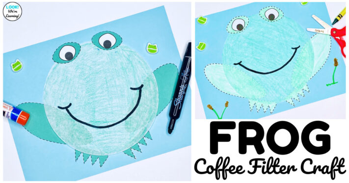 Easy Coffee Filter Frog Craft for Kids