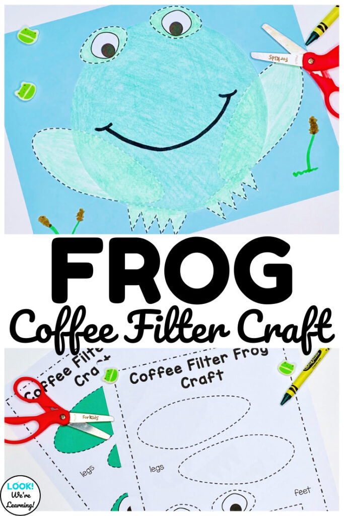 Gather up a few basic craft supplies and make this easy coffee filter frog craft for kids!