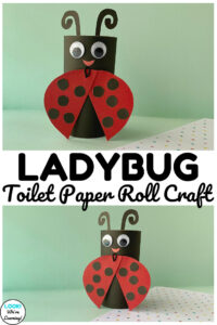 Make a fun spring animal craft with this easy toilet paper roll ladybug craft with wings that move!