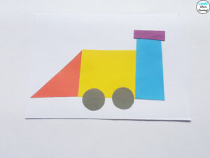 Making a Simple Shape Train Math Craft with Kids
