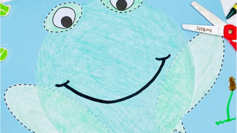 Simple Paper Frog Craft for Kids