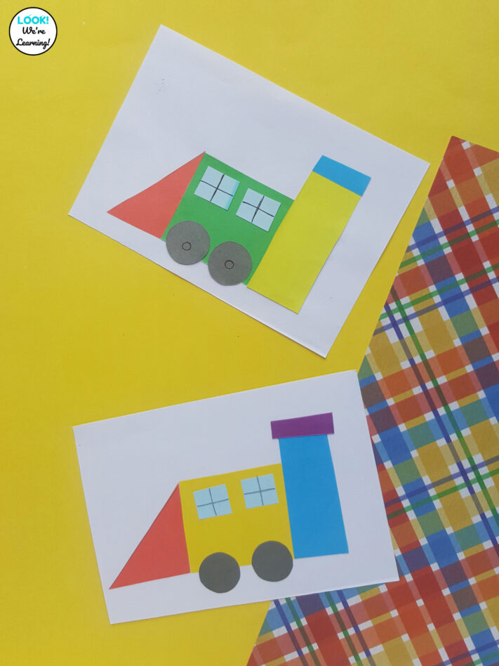 Simple Shape Train Craft for Kids