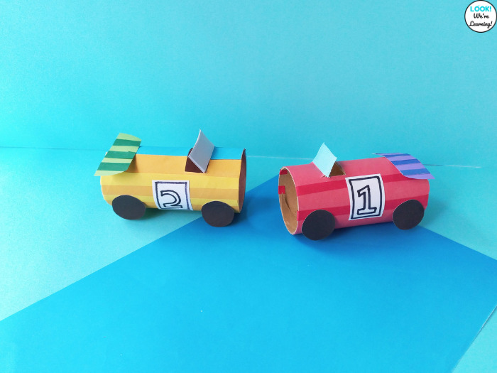 Toilet Paper Racecar Craft for Kids