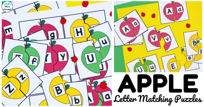Fun Apple Letter Matching Puzzles
